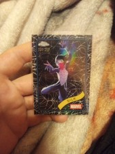 2025 Topps Chrome Marvel Silk #108 Super Low #'ed Spider Web Refractor 039/399