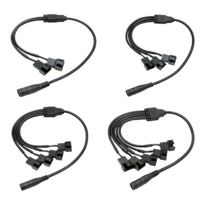 DC5.5x2.1mm To 4Pin Fan Power Splitter Cable For Multiple Computer Case Fan