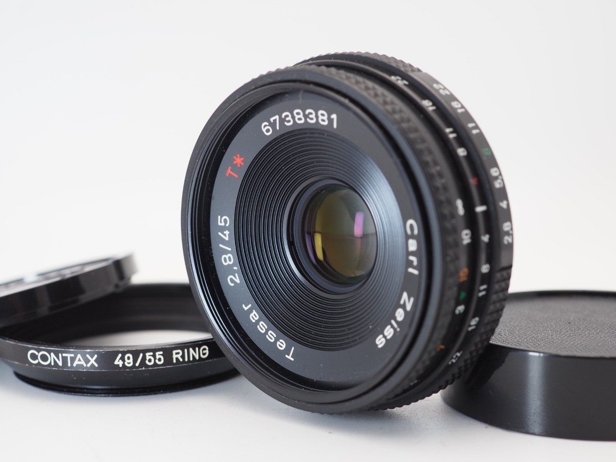 Contax Carl Zeiss Tessar T 45mm F2.8 AEJ MF Pancake Lens J165 | eBay