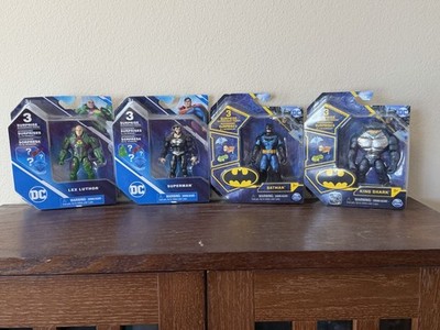 SpinMasters DC Batman, Superman, King Shark & Lex Luthor Bundle
