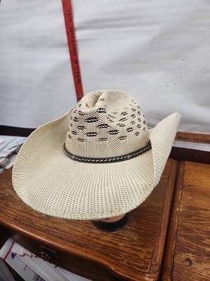 Cody James 15X Twist Cord Bangora Straw Cowboy Hat Natural Men s Size 60 = 7 1/2