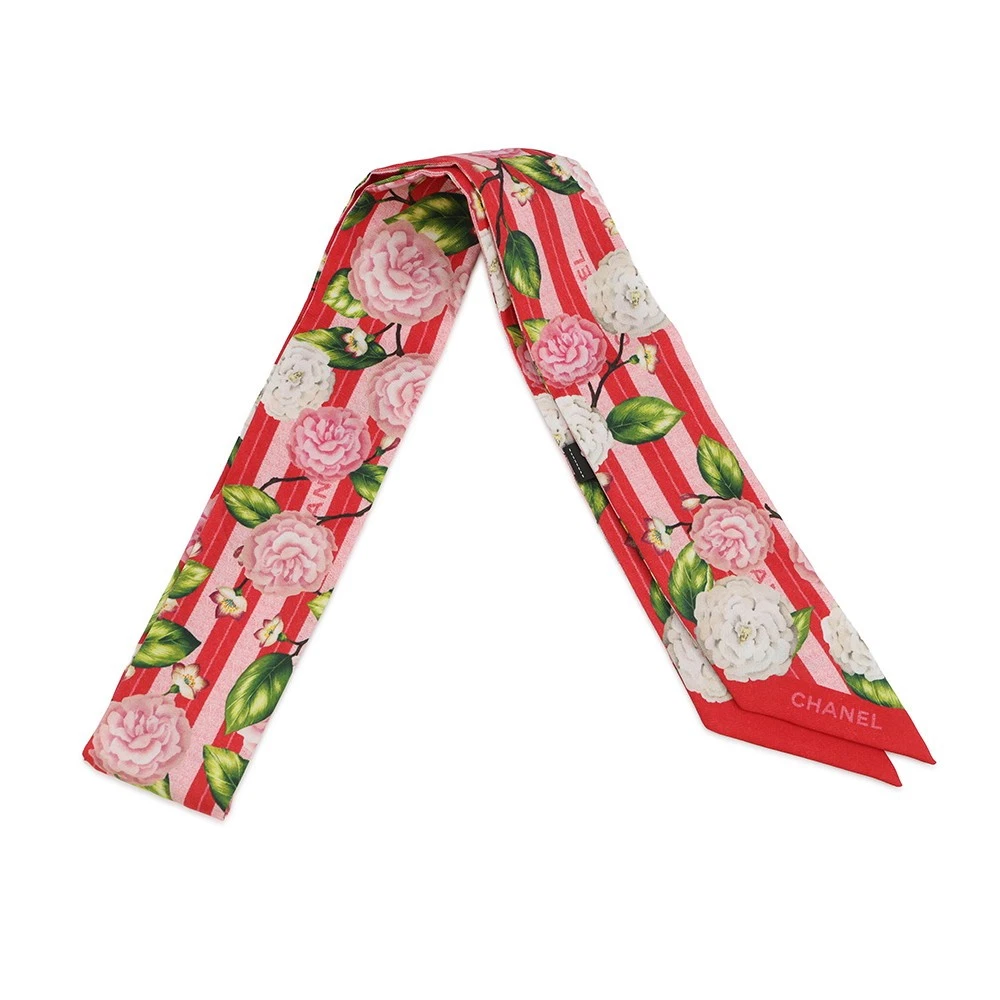 Chanel — CHANEL Slim Bandeau Silk100% Red AAB695