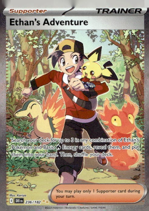 Ethan's Adventure 236/182 Destined Rivals Pokemon Holo NM