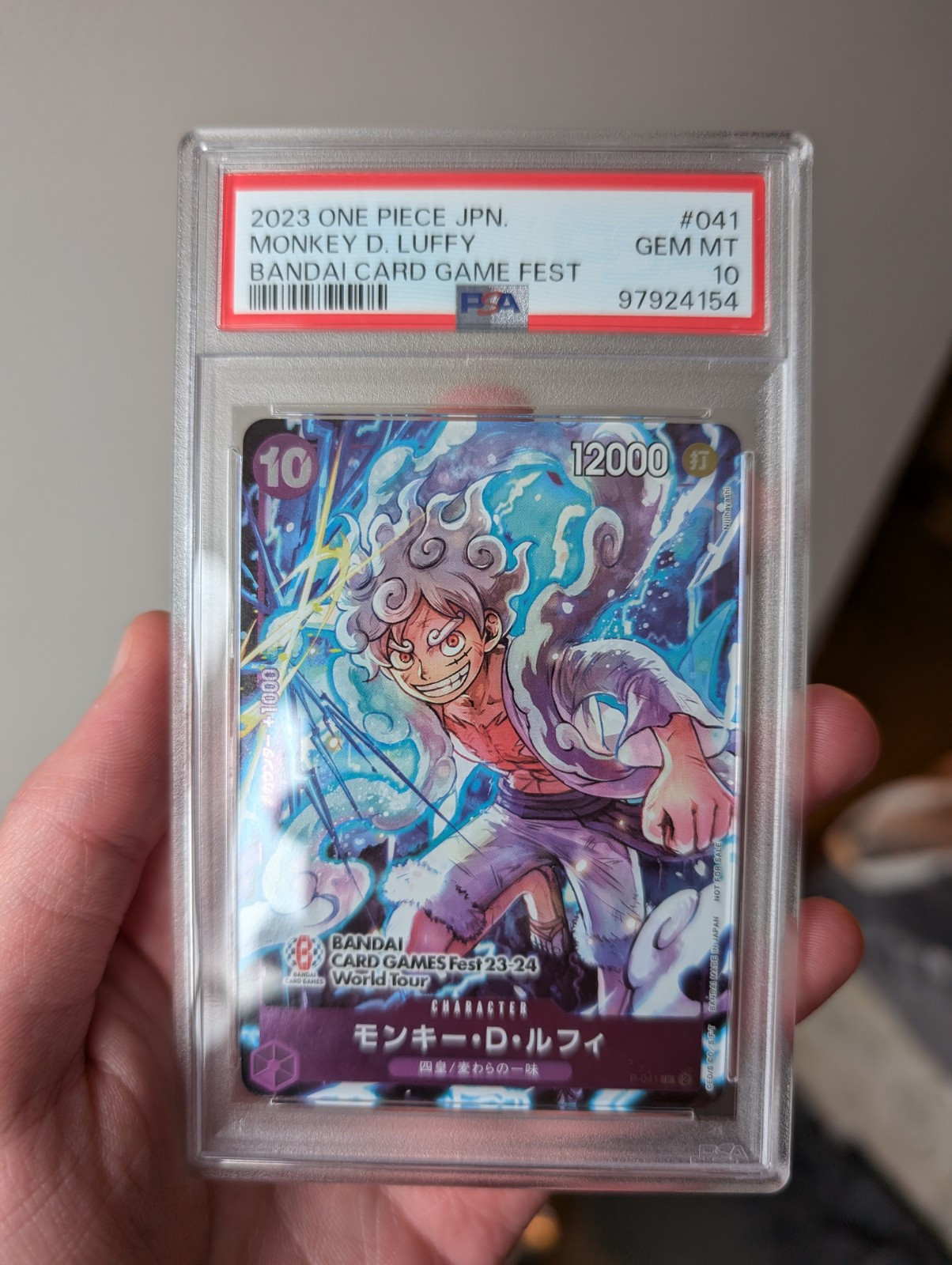 PSA 10 MONKEY D. LUFFY P-041 P BANDAI CARD GAME FEST PROMO ONE