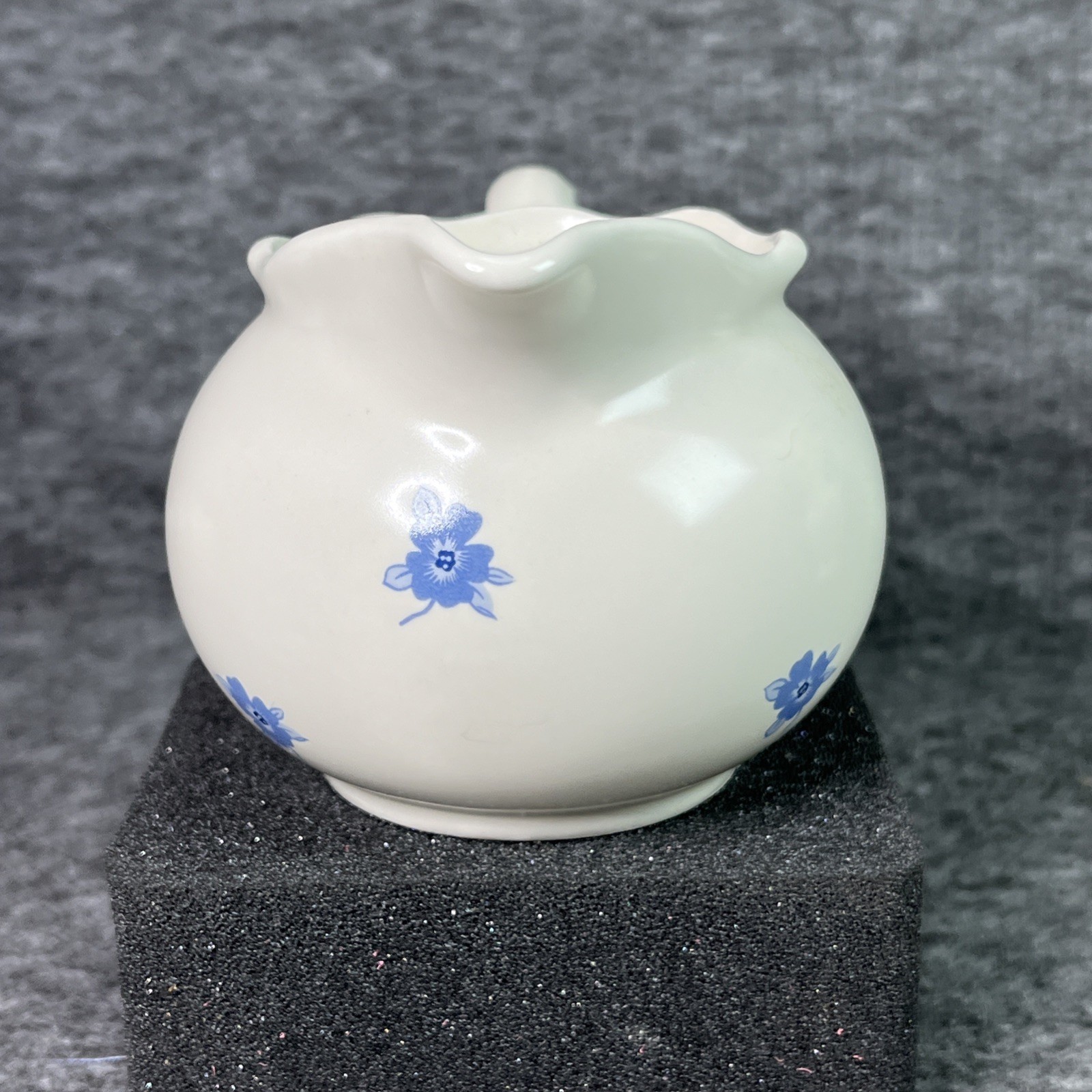 Crowning Touch Somerset Garden Creamer & Sugar Blue Roses 1980-90’s