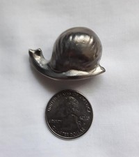  Miniature Pewter Snail  Figurine