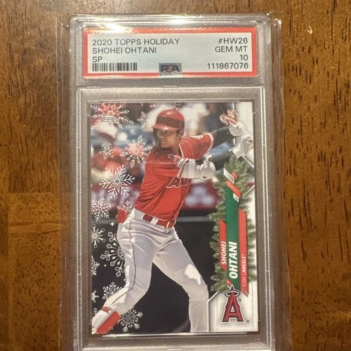 2020 Topps Holiday Shohei Ohtani #HW26 SP Holding Candy Canes PSA10 NOT RC