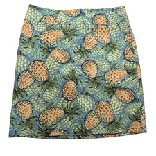 Talbots Womens Size 4 Pineapple Tropical Skirt Preppy Resort Summer
