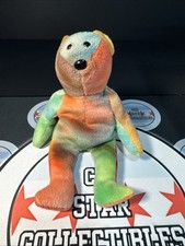 TY Beanie Baby Retired Rare Garcia The Multicolor Bear 1993 - No Hang Tag
