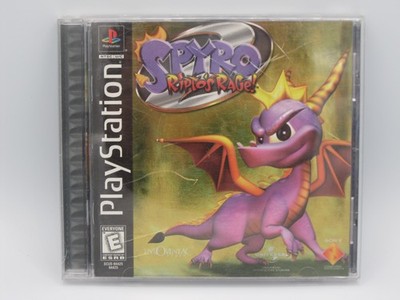 Spyro: Ripto's Rage (PS1, Sony PlayStation 1, 1999) Gold Foil Black Label. Works