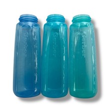 Vintage Gerber Fashion Tints Plastic Nurser Nursing Bottles 9 Oz. Set of 3 Blues
