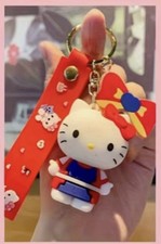 Hello Kitty Keychain 3D Figure Backpack Luggage Clip Wristlet