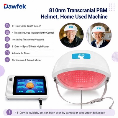 810nm 4 Zone Independent Brain PBM Helmet 24W Memory Loss & Brain Fog Therapy