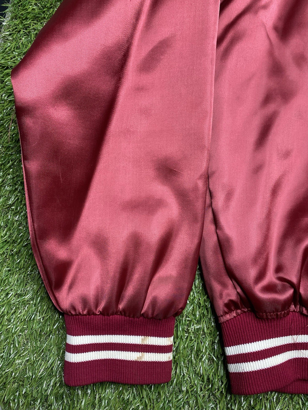 VINTAGE OKLAHOMA SOONERS Satin Jacket XL FELCO Made In USA