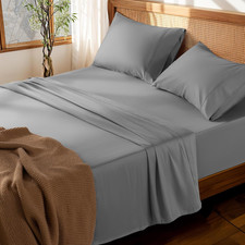 Luxury 1000 Thread Count 100 Cotton Queen Sheet Set, Deep Pocket, Gray