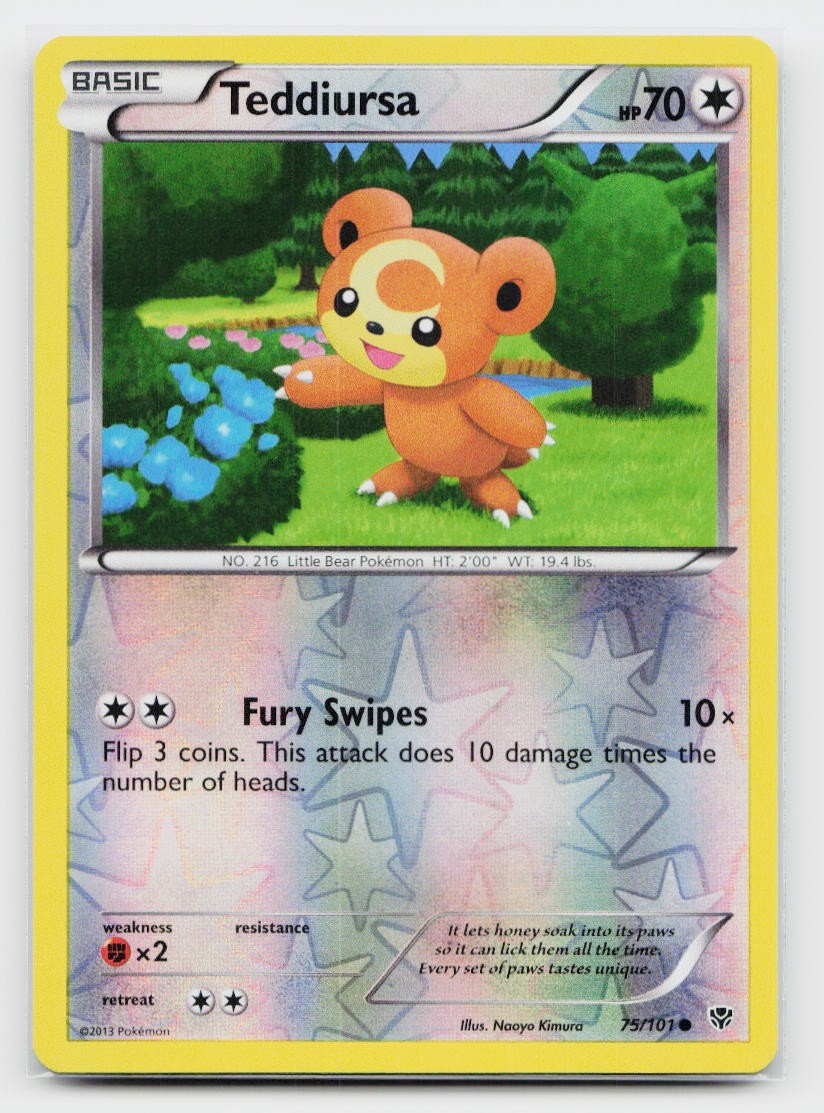 Teddiursa Common Plasma Blast 75/101 Pokemon TCG