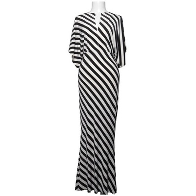 Norma Kamali, Maxikleid, Größe: XS, Schwarz/Weiß, Elasthan/Polyester #DAo