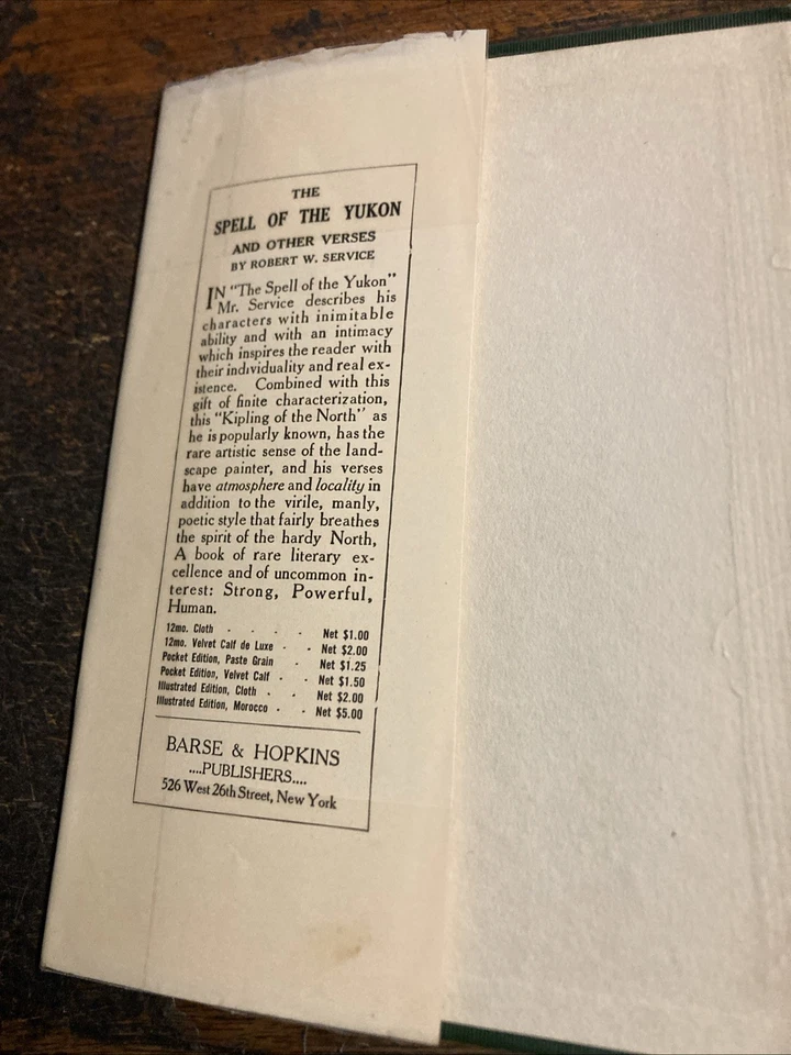 The Spell of the Yukon & Others by Robert Service 1916 Cremation of Sam McGee — 第 3/4 张图片