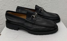 GUCCI Calfskin BLACK Jordaan Loafers Prince town Black 48 EU (US 15) BB11