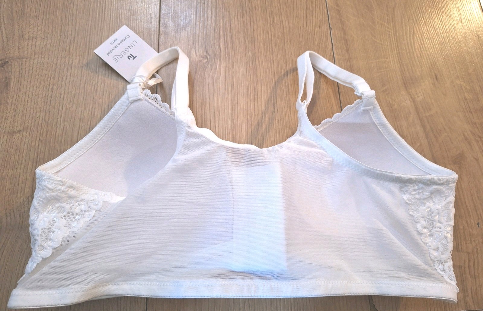 BNWT LADIES TU SAINSBURY'S WHITE LACE BRA - FRONT FASTENING  - 36A image 2