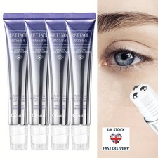 360° Roll-On Eye Cream with Retinol & Hyaluronic Acid,  3-Ball Roller Massager