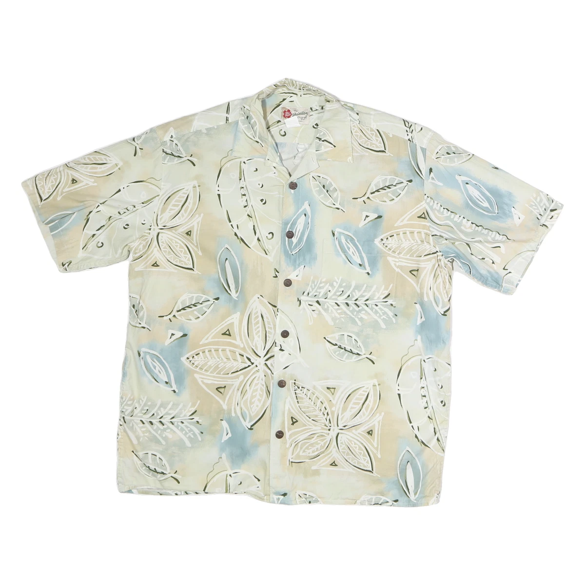 HMIYA Camicia estiva da uomo in cotone e lino, a maniche corte, con colletto Henley, casual, vestibilità regolare, bianco, S