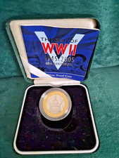 60TH ANNIVERSARY END OF WW II 1945-2005 COLLECTORS SILVER PROOF TWO POUND COIN
