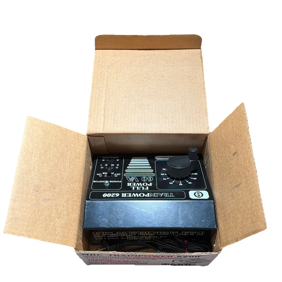 MRC Train Power Model 6200 DC Fuente de Alimentación Hobby Train Transformador, Negro con Caja Foto 2 de 4