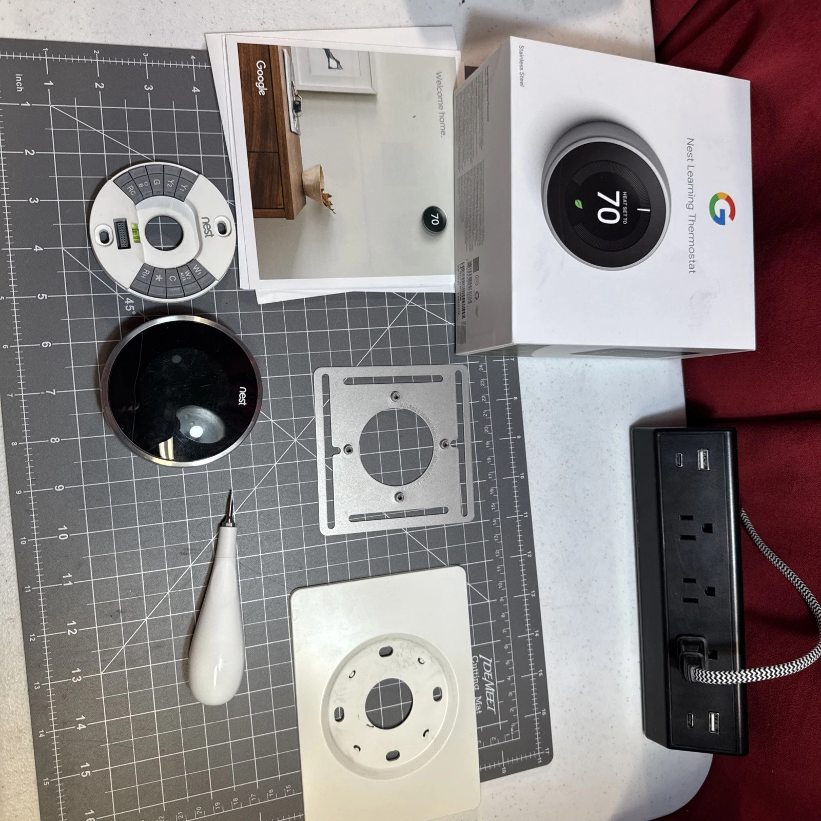 Nest 1st Generation Learning Silver Programmable Thermostat -N