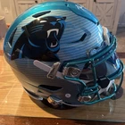Luke Kuechly Autograph Riddell Full Size Hydro Speed Flex With Visor Beckett COA