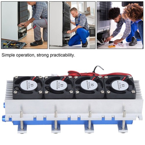 4 Chip Refrigerator Thermoelectric Peltier Cooler Water Cooling Device 12V 288W - Picture 6 of 11