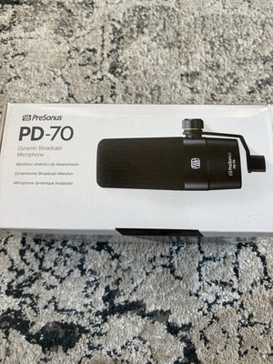PreSonus PD-70 Dynamic Broadcast Microphone Podcast Streaming Open Box Used Once