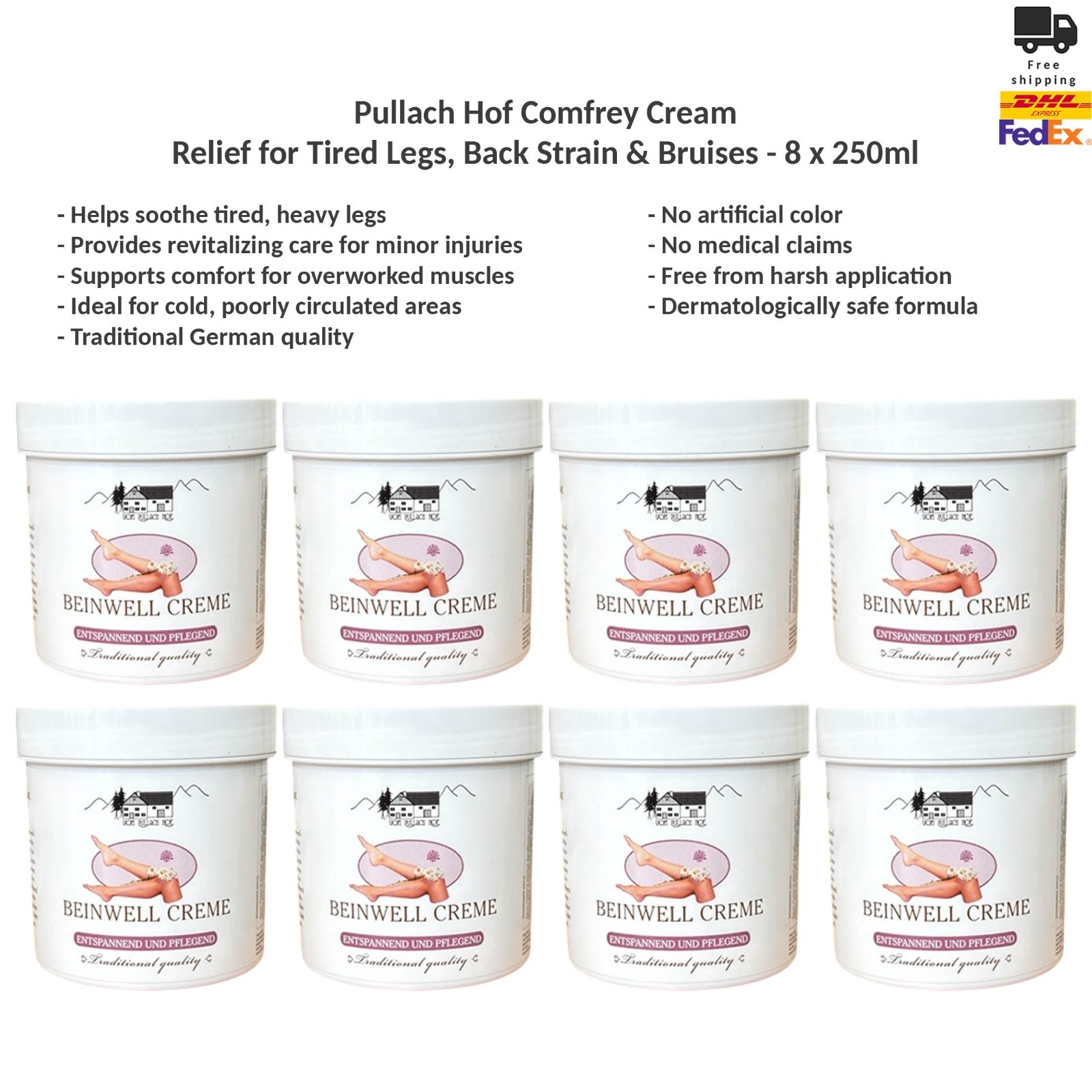 Pullach Hof Totes Meer Salz Creme für Empfindliche, Gereizte Haut 4x250ml - Image 7