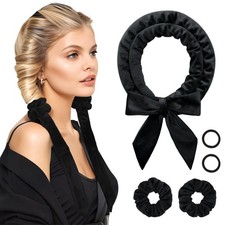 Heatless Curls Overnight Hair Curlers  Medium Size  Velour  Black
