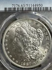 1887-o Morgan Silver Dollar, Better Date, PCGS MS63, Free Shipping