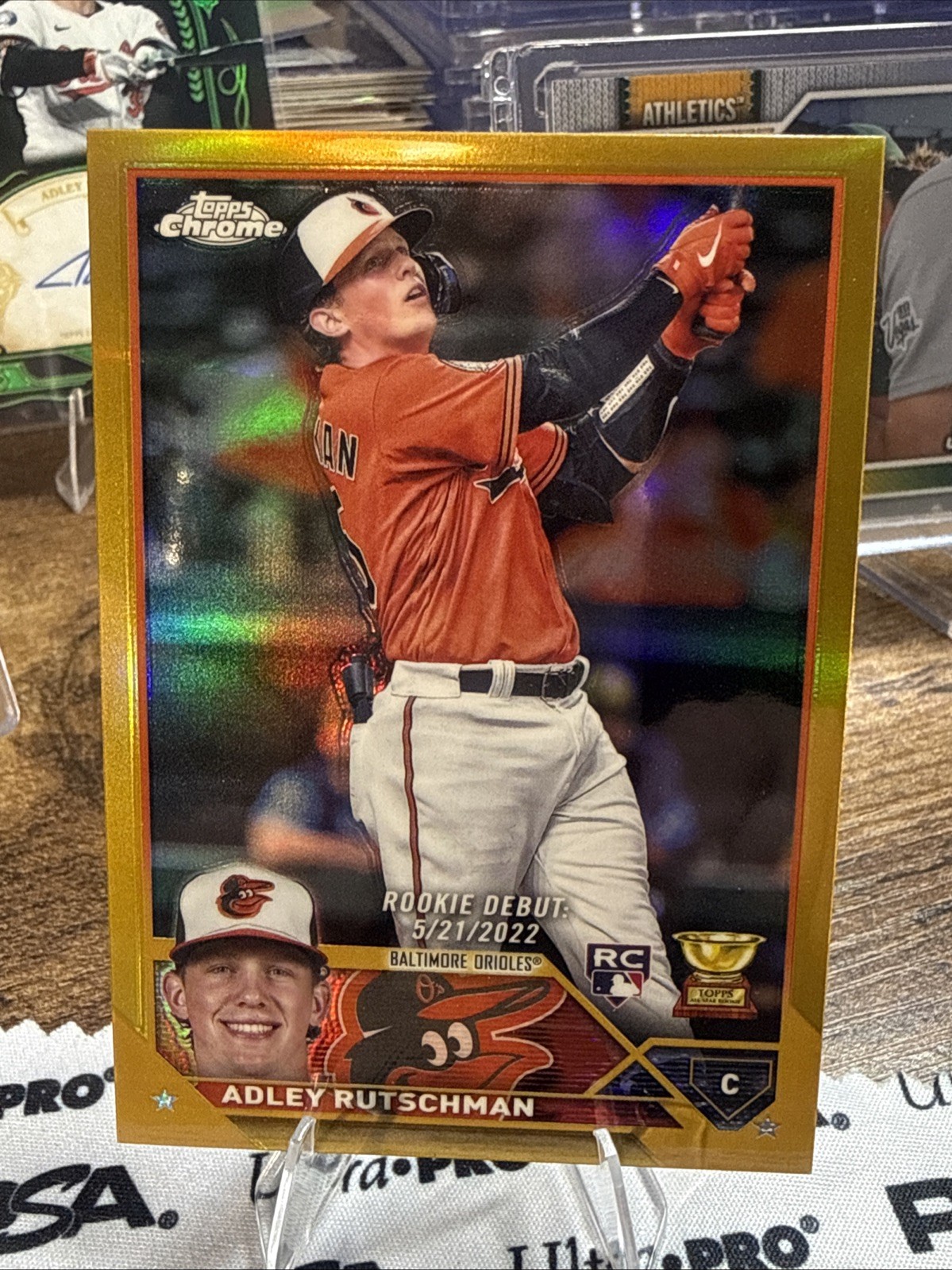 2023 Topps Chrome- Adley Rutschman Gold Rookie Refractor /50 #USC1 (RC)