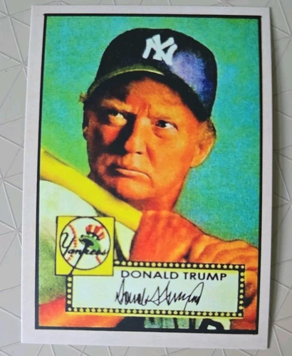 PRESIDENT ⭐Donald Trump⭐ 1952 TOPPS CUSTOM NOVELTY Mickey Mantle RC Yankees MINT