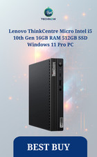 Lenovo ThinkCentre Micro Intel i5 10th Gen 16GB RAM 512GB SSD Windows 11 Pro PC