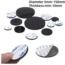 Selbstklebend Gummi Scheiben Rund Platte Ø10mm- 150mm Scheiben Stärke 1mm- 10mm