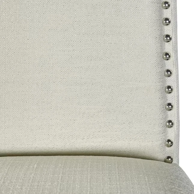 2件套Linon Stewart 30英寸木吧凳闪亮白色织物022629GLZ01U (50B) — 第 3/4 张图片