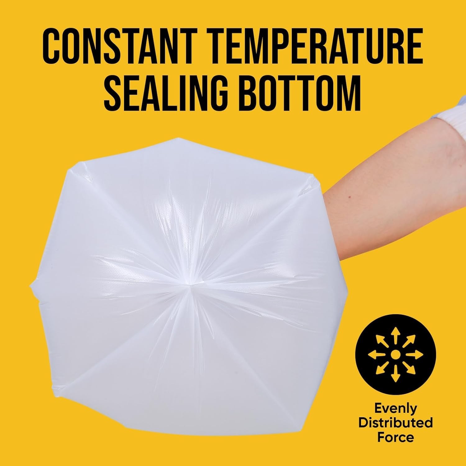 100 PC 4 Gallon Trash Bags Liner Kitchen Small Garbage Rubbish Bags 5 Roll White