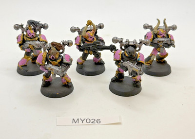 Warhammer 40k Chaos Space Marines Legionaires x5 Lot OOP Vintage 3rd Ed