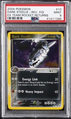2004 POKEMON EX TEAM ROCKET RETURNS #10 DARK STEELIX-REVERSE FOIL