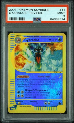 2003 Pokemon Skyridge Gyarados Reverse Holo Card 11/144 PSA 9