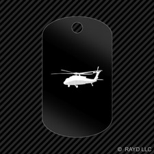 UH-90 Black Hawk Keychain GI dog tag engraved many colors UH90