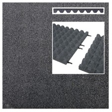 1x Fallschutzmatten 50x50 cm GRAU + Verbinder Fallschutzplatte Gummimatte