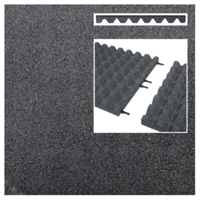 HOLZ-WURM 10m² Fallschutzmatten GRAU + Verbinder Fallschutzplatte Gummimatte Fallschutz