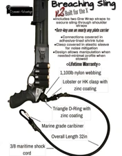 Breaching sling v2, Black, Regular Lobster Clasp - Remington 870, Mossberg, PDW