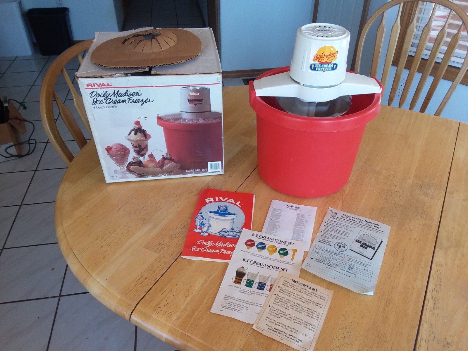 sunbeam rival ice cream maker