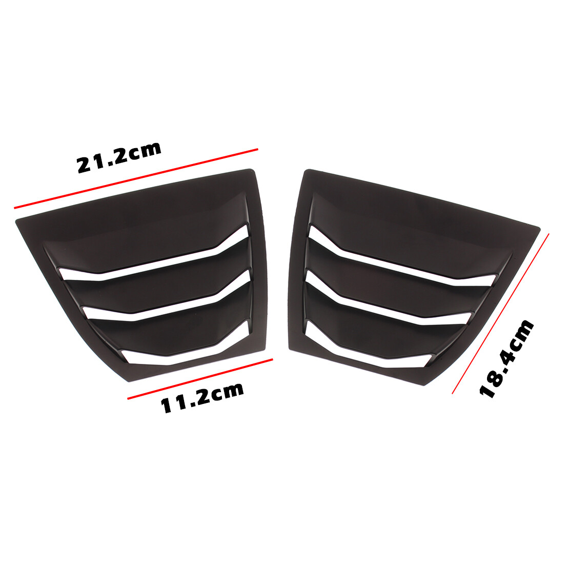 Rear Window Side Louvers Vent Panel Trim Fit For Mazda 3 Axela